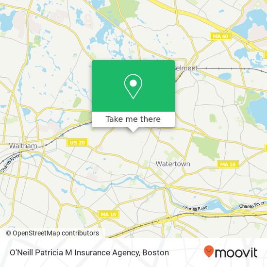 O'Neill Patricia M Insurance Agency map