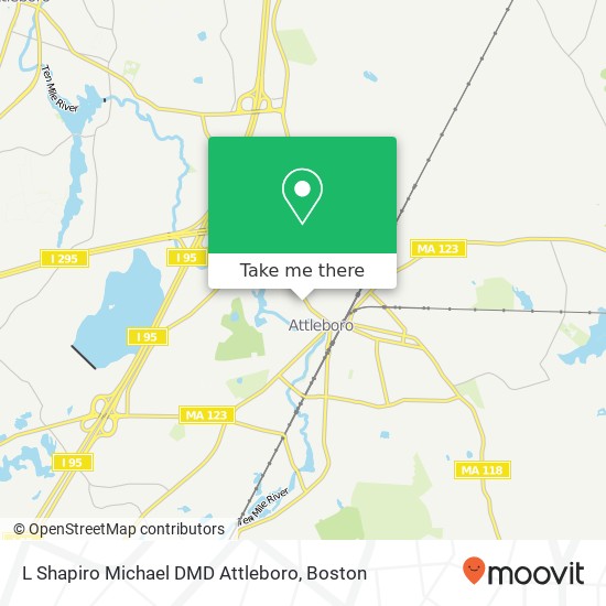 L Shapiro Michael DMD Attleboro map