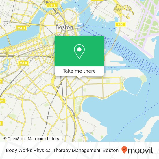Mapa de Body Works Physical Therapy Management