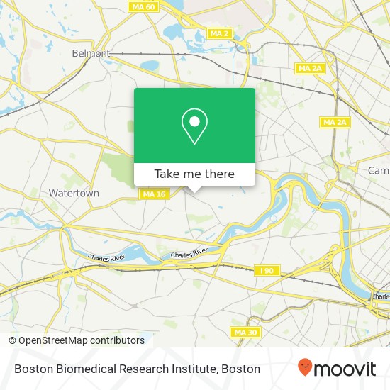 Mapa de Boston Biomedical Research Institute