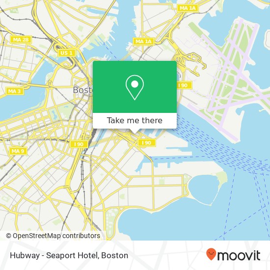 Hubway - Seaport Hotel map