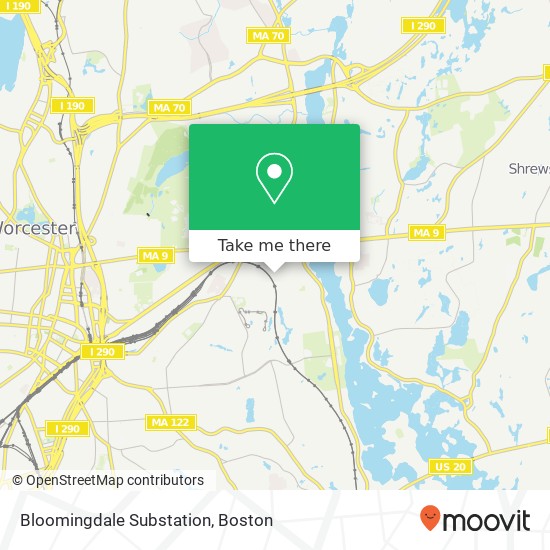 Mapa de Bloomingdale Substation