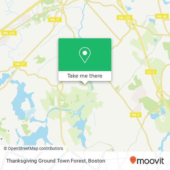 Mapa de Thanksgiving Ground Town Forest