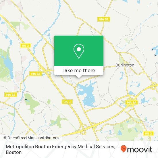 Mapa de Metropolitan Boston Emergency Medical Services