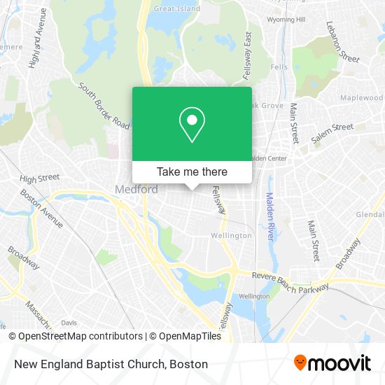 New England Baptist Church map