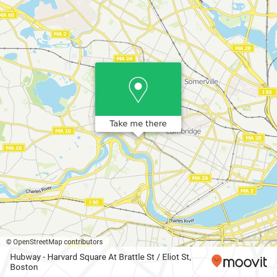 Hubway - Harvard Square At Brattle St / Eliot St map