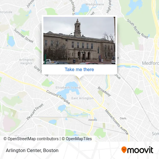 Arlington Center map