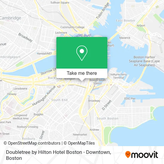 Mapa de Doubletree by Hilton Hotel Boston - Downtown