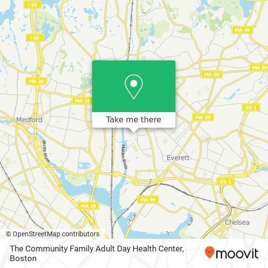 Mapa de The Community Family Adult Day Health Center