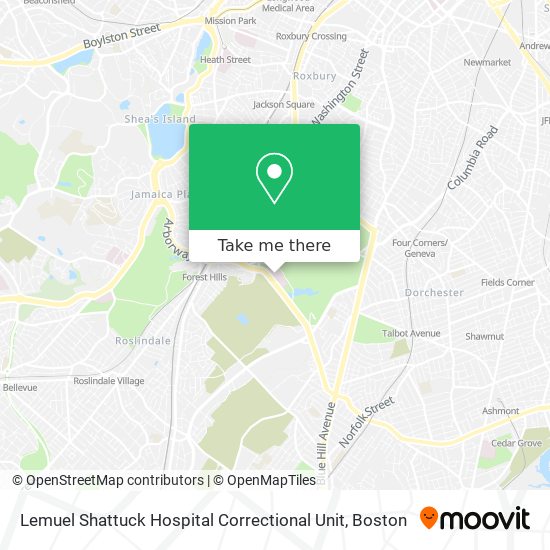 Lemuel Shattuck Hospital Correctional Unit map