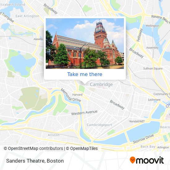 Sanders Theatre map