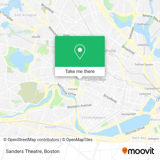 Sanders Theatre map
