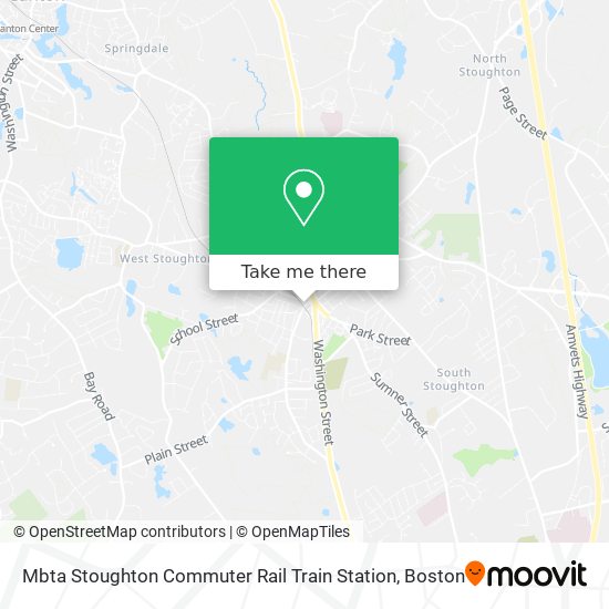 Mbta Stoughton Commuter Rail Train Station map