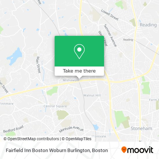 Mapa de Fairfield Inn Boston Woburn Burlington