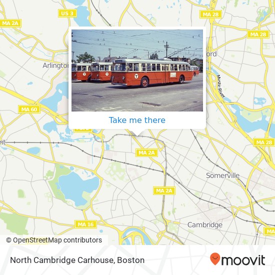 North Cambridge Carhouse map