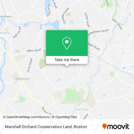 Marshall Orchard Conservation Land map