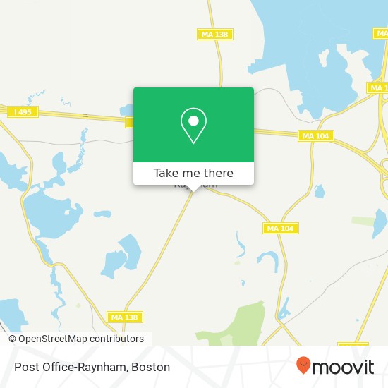 Mapa de Post Office-Raynham