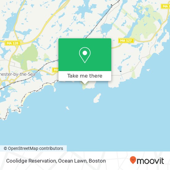 Coolidge Reservation, Ocean Lawn map