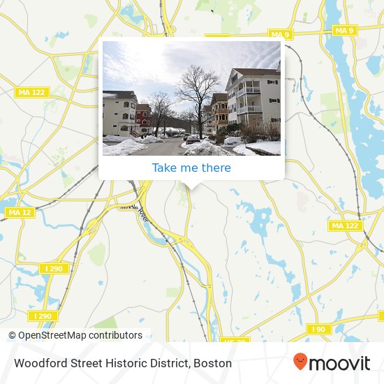 Woodford Street Historic District map