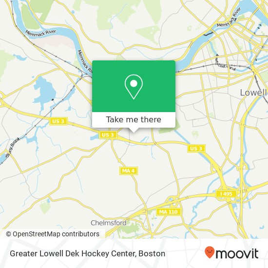 Greater Lowell Dek Hockey Center map