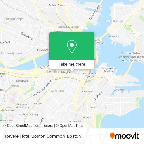 Revere Hotel Boston Common map