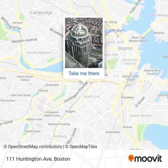 111 Huntington Ave map