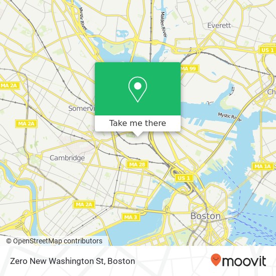 Mapa de Zero New Washington St