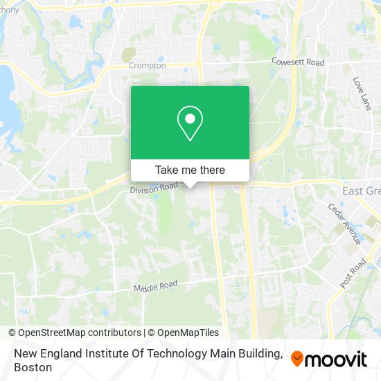 Mapa de New England Institute Of Technology Main Building