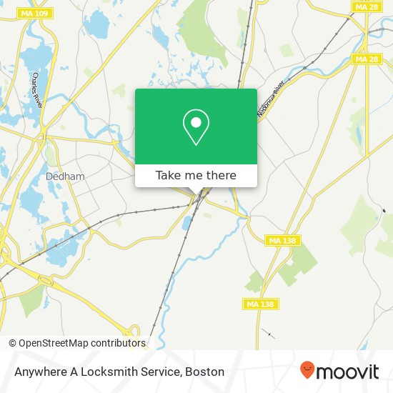 Anywhere A Locksmith Service map