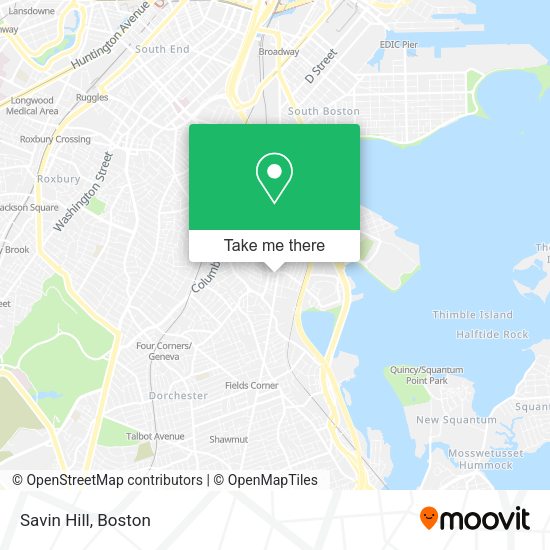 Savin Hill map