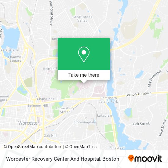Worcester Recovery Center And Hospital map