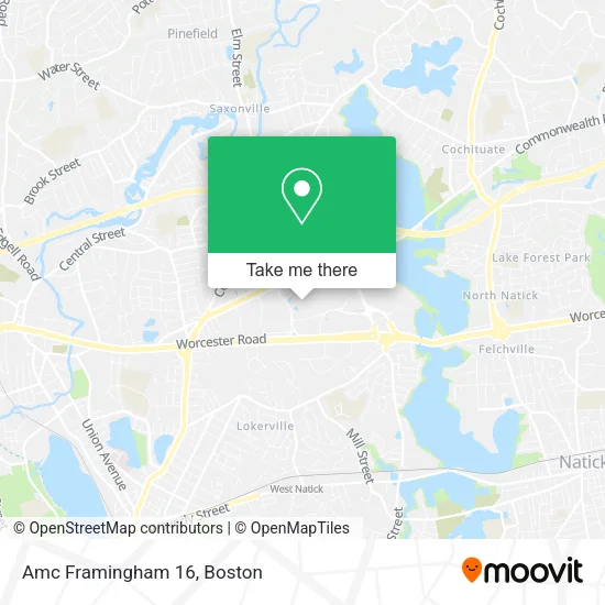 Amc Framingham 16 map