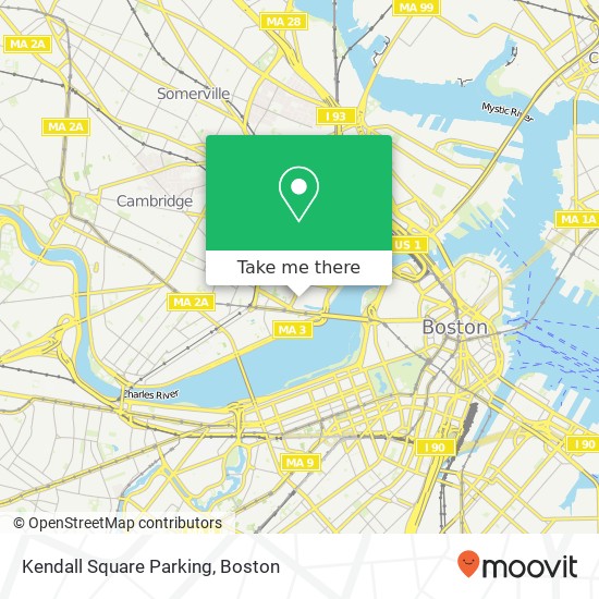 Kendall Square Parking map