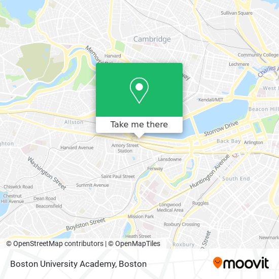 Mapa de Boston University Academy