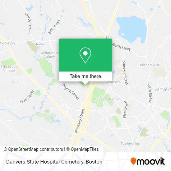 Danvers State Hospital Cemetery map