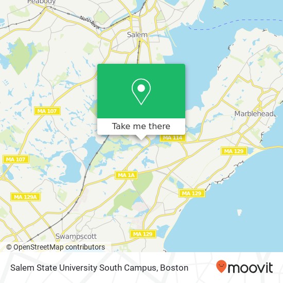 Mapa de Salem State University South Campus