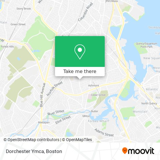 Mapa de Dorchester Ymca