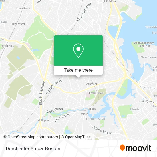 Mapa de Dorchester Ymca