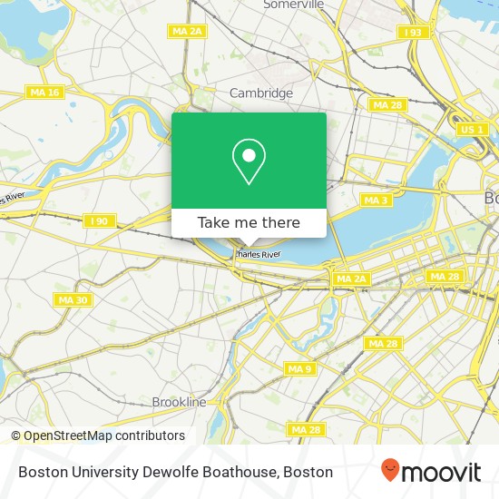 Mapa de Boston University Dewolfe Boathouse