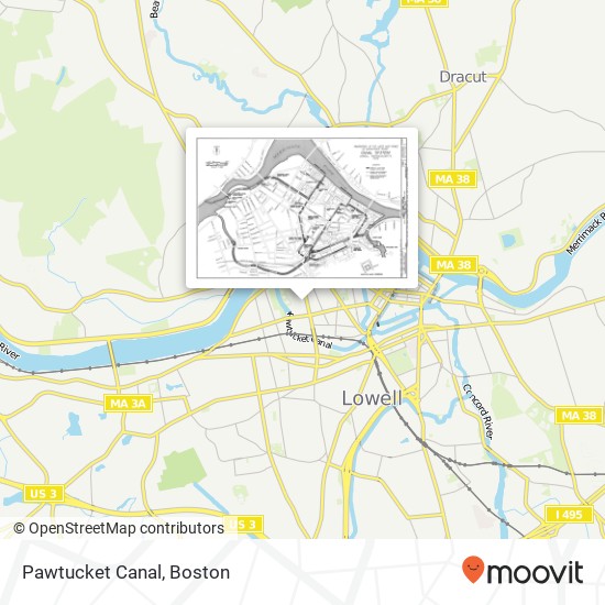 Pawtucket Canal map