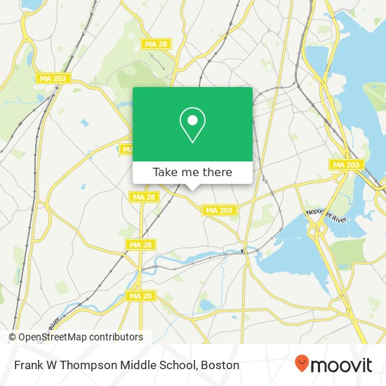 Mapa de Frank W Thompson Middle School