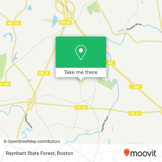 Raynham State Forest map