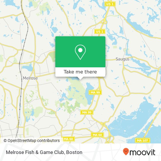 Mapa de Melrose Fish & Game Club