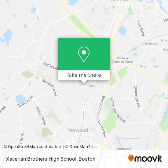 Xaverian Brothers High School map