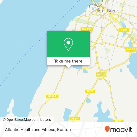 Atlantic Health and Fitness map