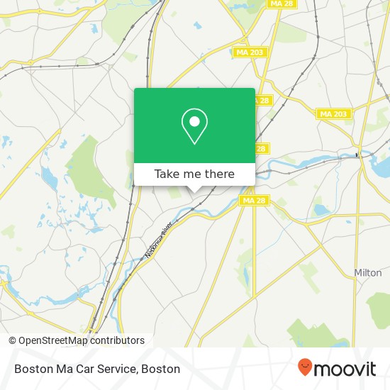 Mapa de Boston Ma Car Service