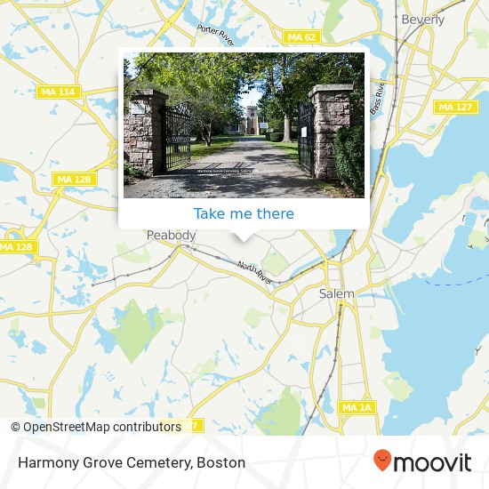 Harmony Grove Cemetery map