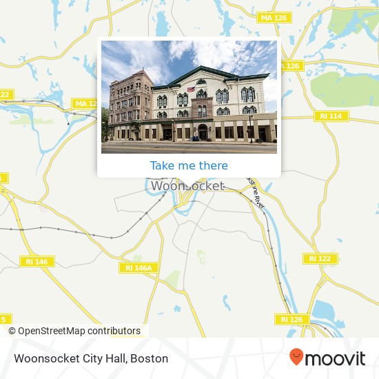 Mapa de Woonsocket City Hall