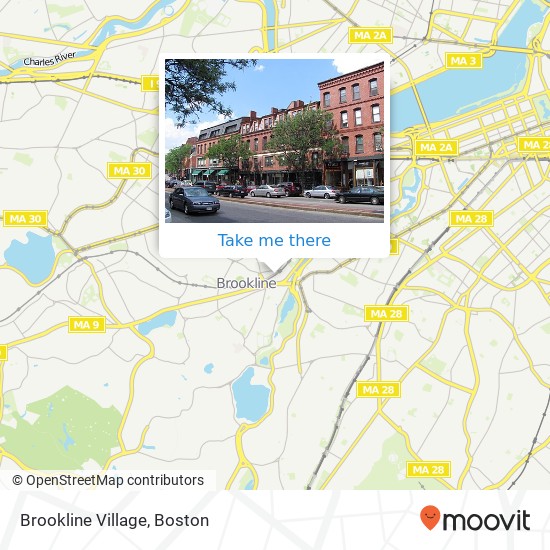 Brookline Village map