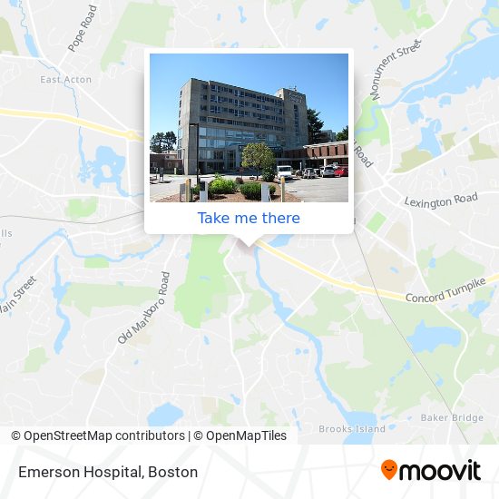 Emerson Hospital map